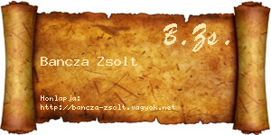 Bancza Zsolt névjegykártya